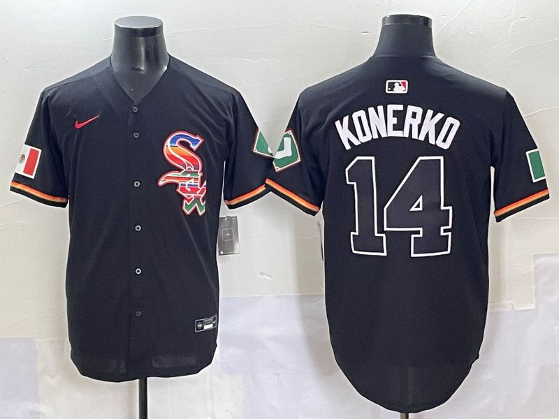 Men 2025 Chicago White Sox #14 Konerko Black Game Nike MLB Jersey style 41->chicago white sox->MLB Jersey